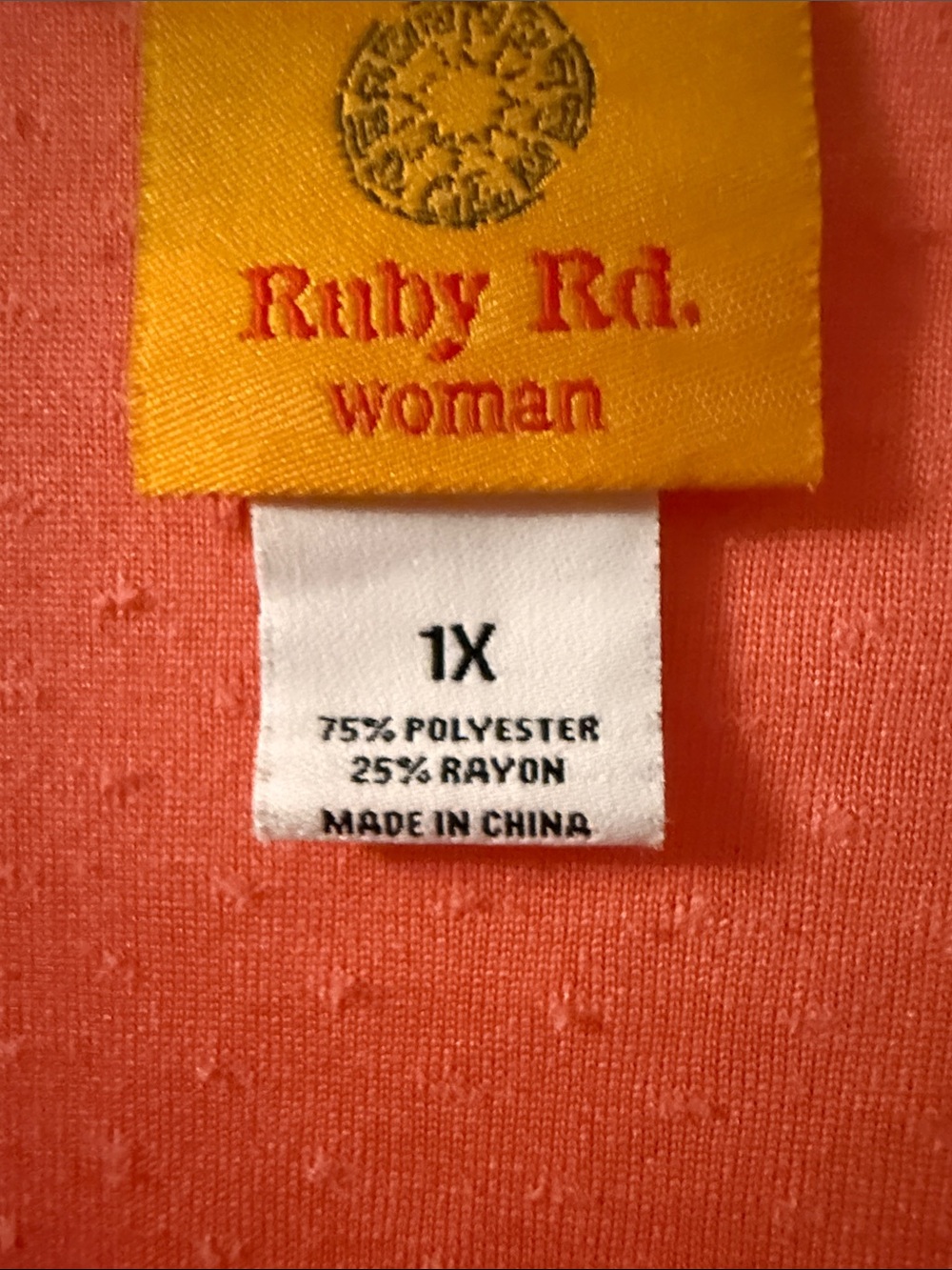 Ruby Rd. Coral Dot Ruffle-Sleeve Tunic Top - Picture 2 of 5